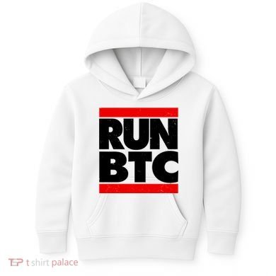 Funny Run BTC Bitcoin Logo Kids Hoodie