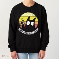 Funny Retro Black Cat Become Ungovernable Women's Sweatshirt thumb 0