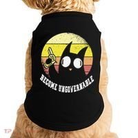 Funny Retro Black Cat Become Ungovernable Doggie Tank thumb 0