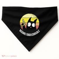 Funny Retro Black Cat Become Ungovernable USA-Made Doggie Bandana thumb 0