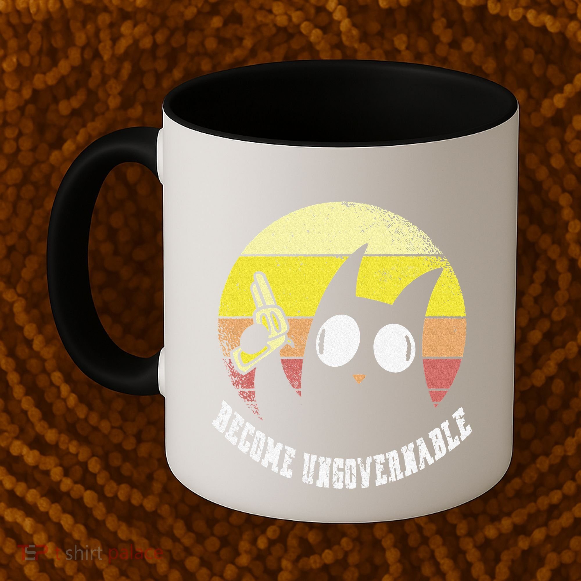 Funny Retro Black Cat Become Ungovernable Coffee Mug