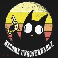 Funny Retro Black Cat Become Ungovernable Coaster thumb 2