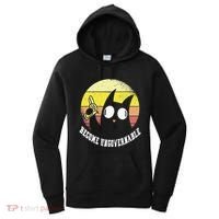Funny Retro Black Cat Become Ungovernable Women's Hoodie thumb 0