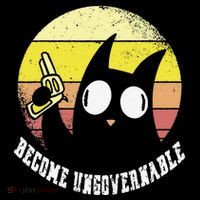 Funny Retro Black Cat Become Ungovernable Women's Hoodie thumb 2