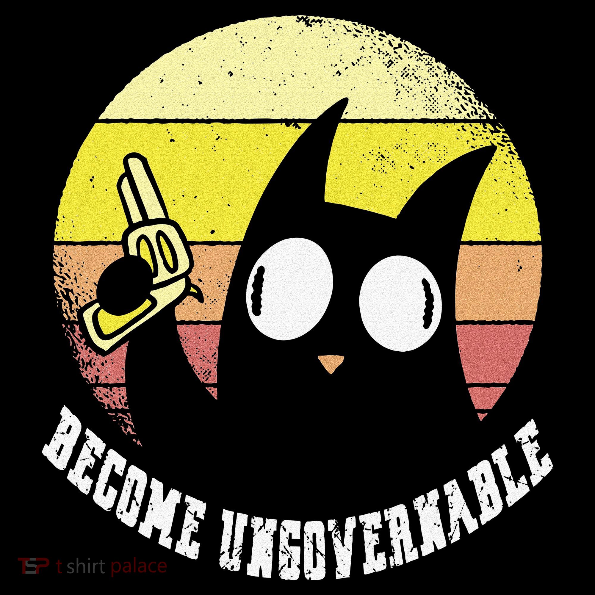 Funny Retro Black Cat Become Ungovernable Women's Hoodie