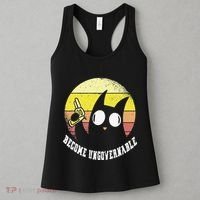 Funny Retro Black Cat Become Ungovernable Women's Tank Top thumb 3