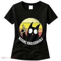 Funny Retro Black Cat Become Ungovernable Women's T-Shirt thumb 0