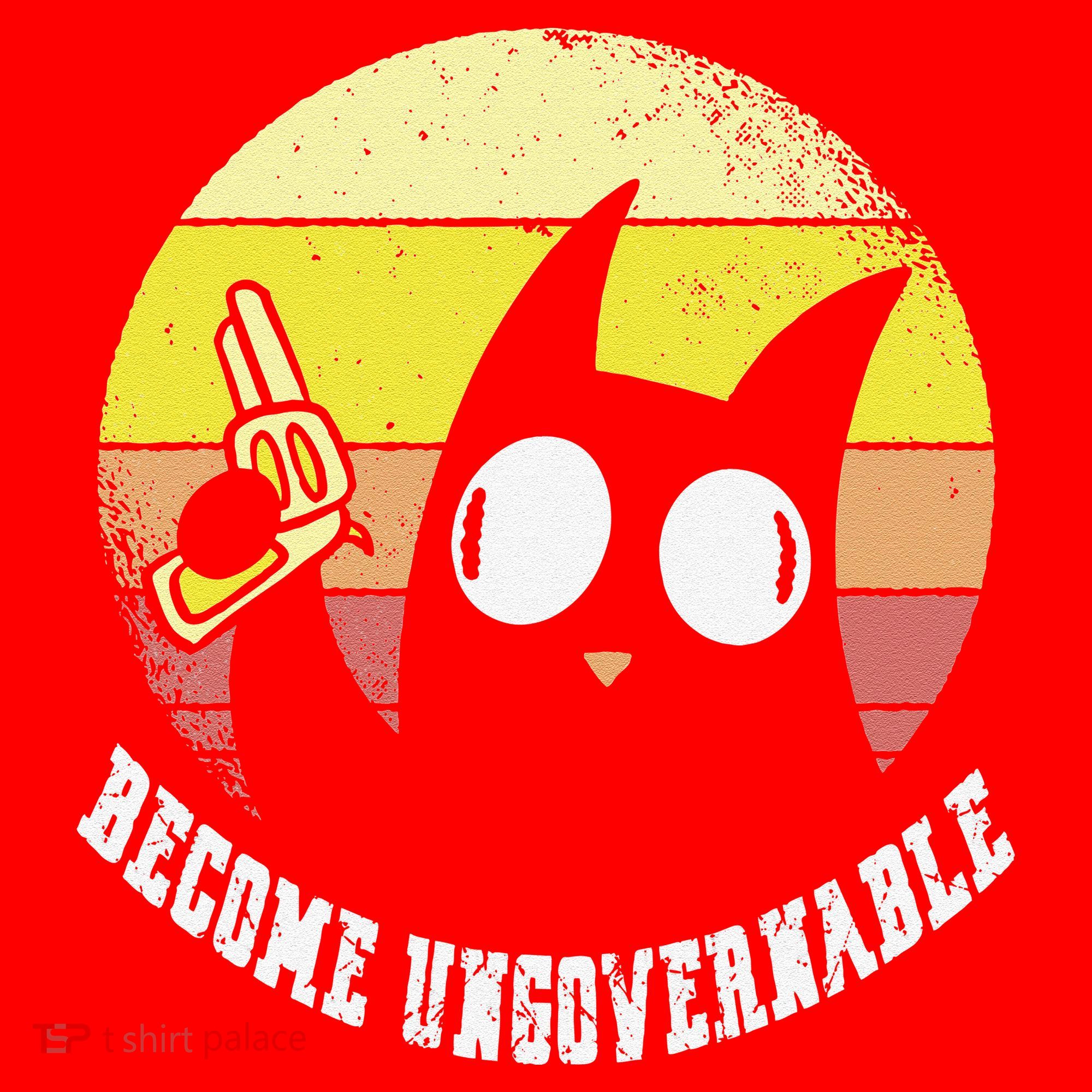 Funny Retro Black Cat Become Ungovernable Santa Hat
