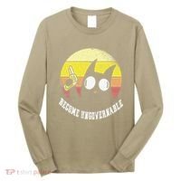 Funny Retro Black Cat Become Ungovernable Long Sleeve Shirt thumb 0