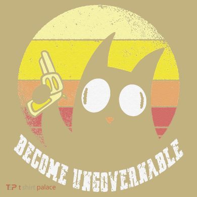Funny Retro Black Cat Become Ungovernable Polo