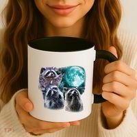 Funny Raccoon Boxer Trash Money We Gettin Rich Coffee Mug thumb 3