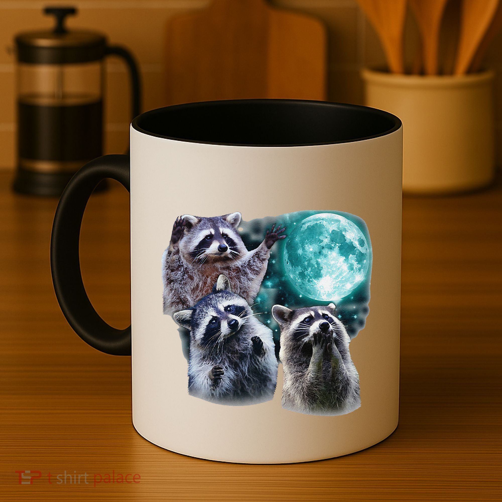 Funny Raccoon Boxer Trash Money We Gettin Rich Coffee Mug