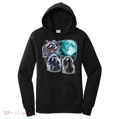 Funny Raccoon Boxer Trash Money We Gettin Rich Women's Hoodie
