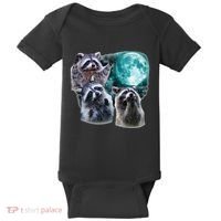 Funny Raccoon Boxer Trash Money We Gettin Rich Baby Bodysuit thumb 0