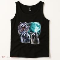 Funny Raccoon Boxer Trash Money We Gettin Rich Tank Top thumb 2