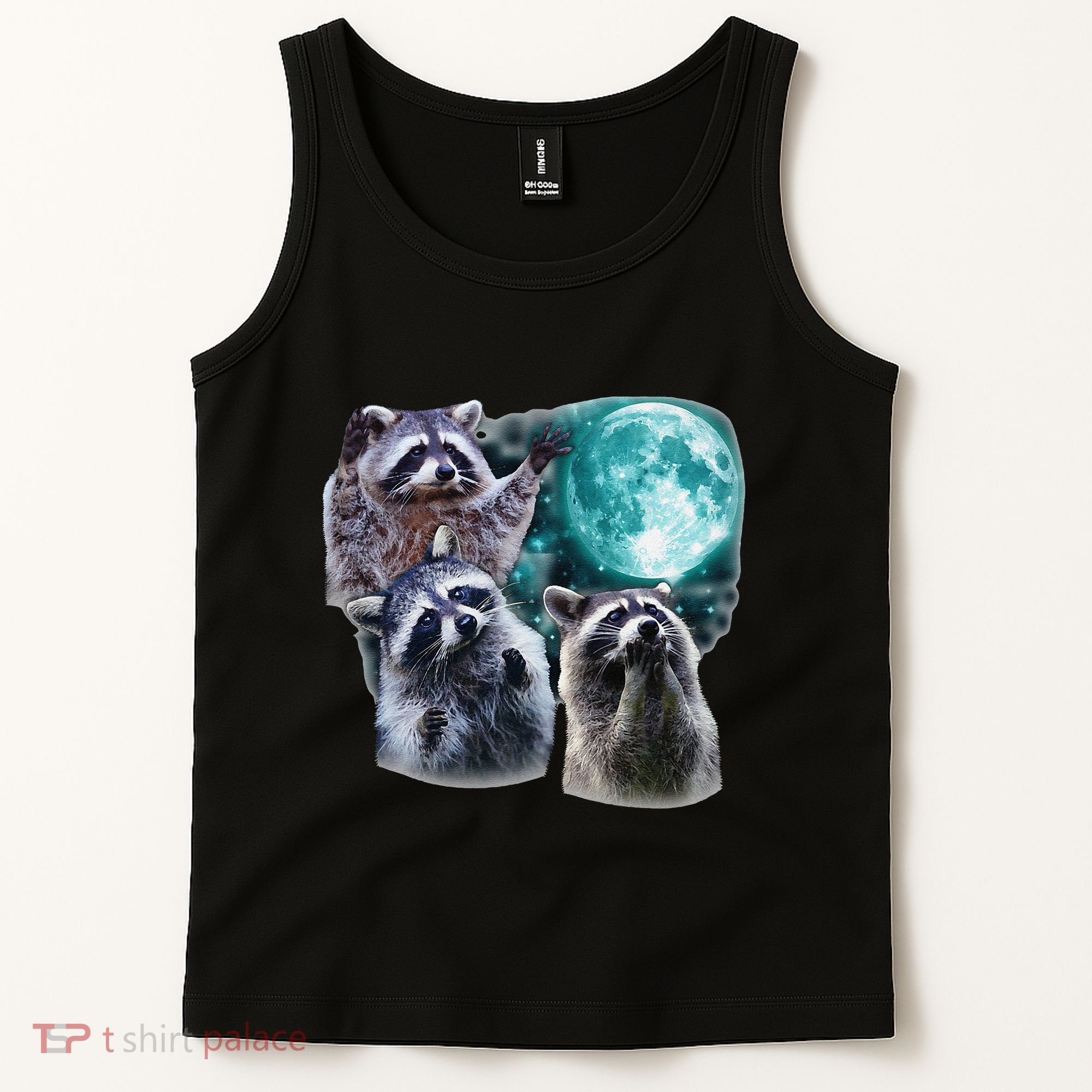 Funny Raccoon Boxer Trash Money We Gettin Rich Tank Top