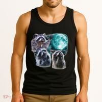 Funny Raccoon Boxer Trash Money We Gettin Rich Tank Top thumb 3