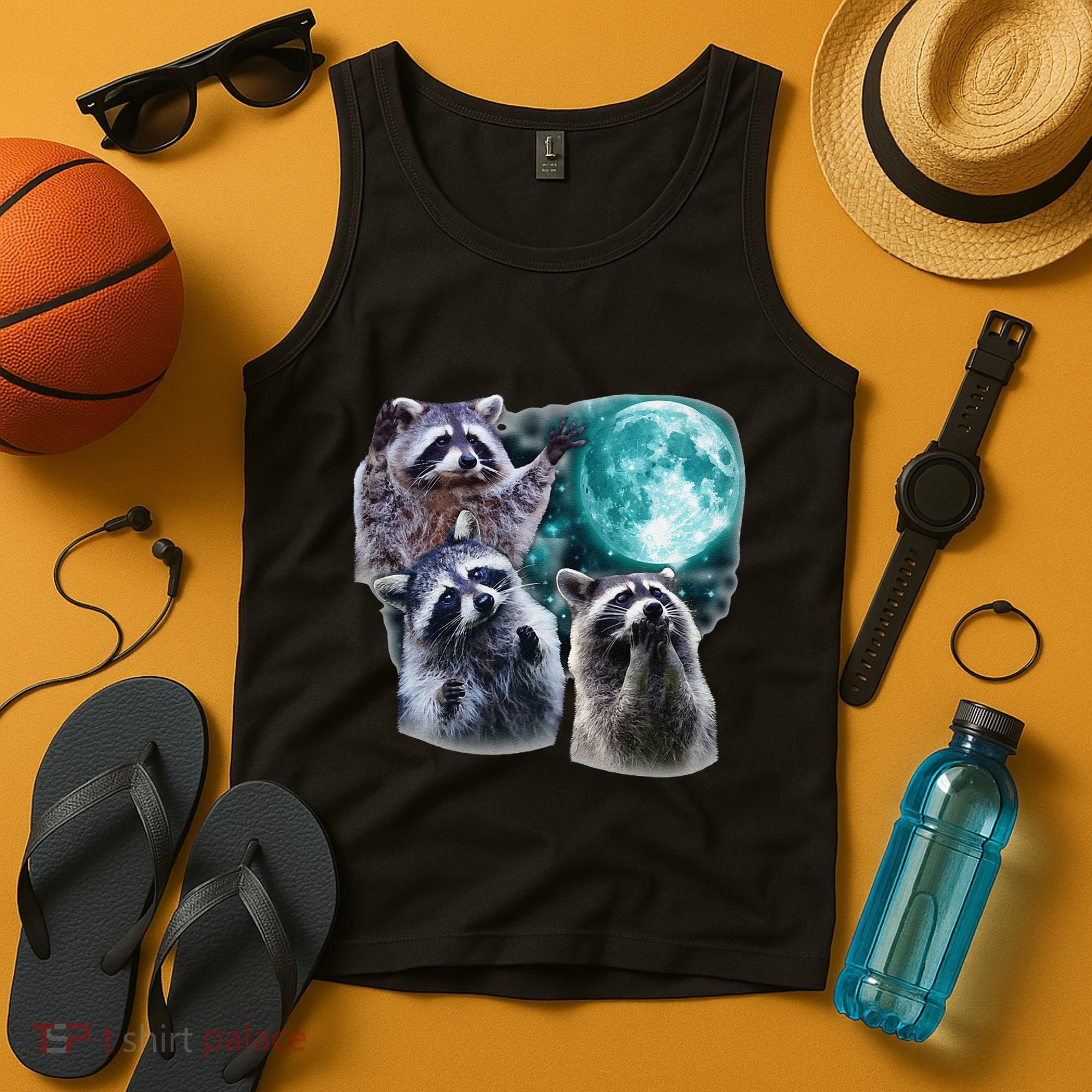 Funny Raccoon Boxer Trash Money We Gettin Rich Tank Top