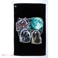 Funny Raccoon Boxer Trash Money We Gettin Rich Golf Towel thumb 0