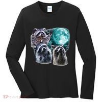 Funny Raccoon Boxer Trash Money We Gettin Rich Women's Long Sleeve Shirt thumb 0