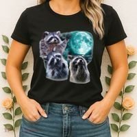 Funny Raccoon Boxer Trash Money We Gettin Rich Women's T-Shirt thumb 2