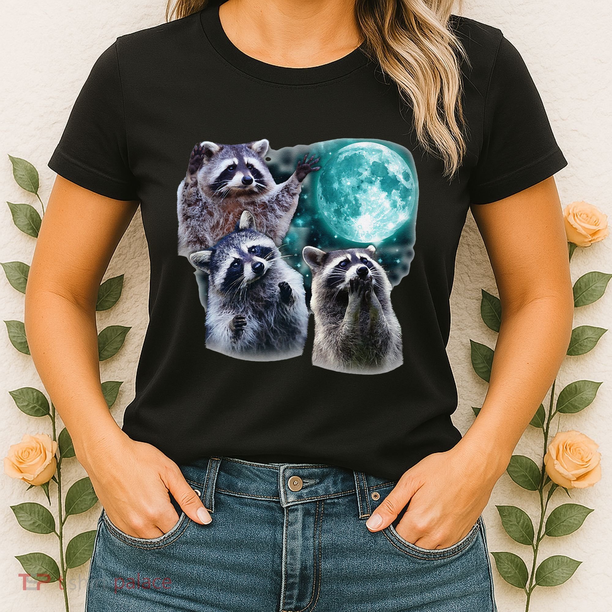 Funny Raccoon Boxer Trash Money We Gettin Rich Women's T-Shirt