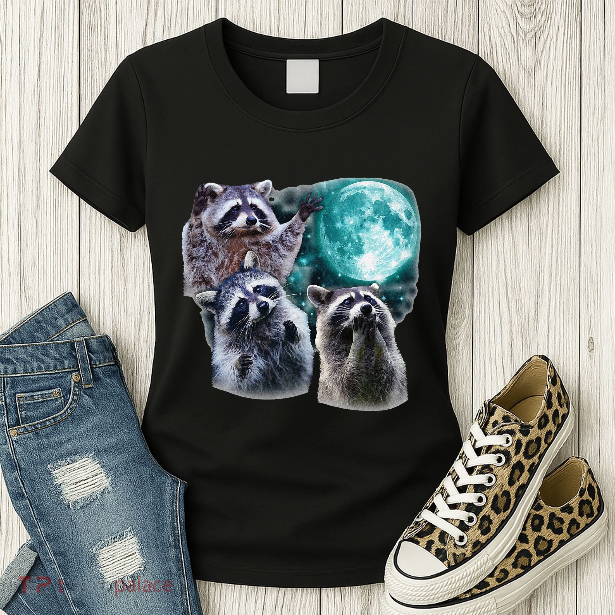 Funny Raccoon Boxer Trash Money We Gettin Rich Women's T-Shirt