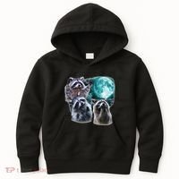 Funny Raccoon Boxer Trash Money We Gettin Rich Kids Hoodie thumb 0
