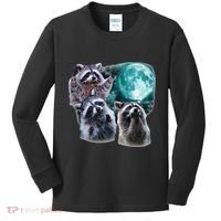 Funny Raccoon Boxer Trash Money We Gettin Rich Kids Long Sleeve Shirt thumb 0