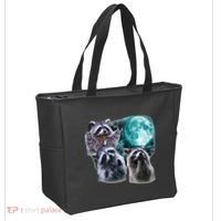 Funny Raccoon Boxer Trash Money We Gettin Rich Tote Bag thumb 2