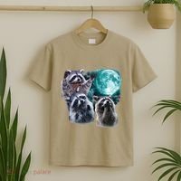 Funny Raccoon Boxer Trash Money We Gettin Rich T-Shirt thumb 2