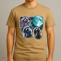 Funny Raccoon Boxer Trash Money We Gettin Rich T-Shirt thumb 3