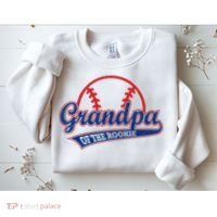 Funny Retro Baseball Grandpa Of The Rookie Sweatshirt thumb 2