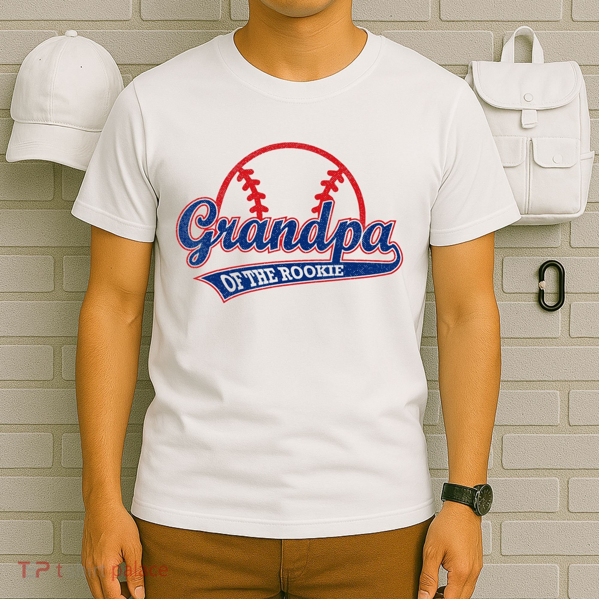 Funny Retro Baseball Grandpa Of The Rookie T-Shirt