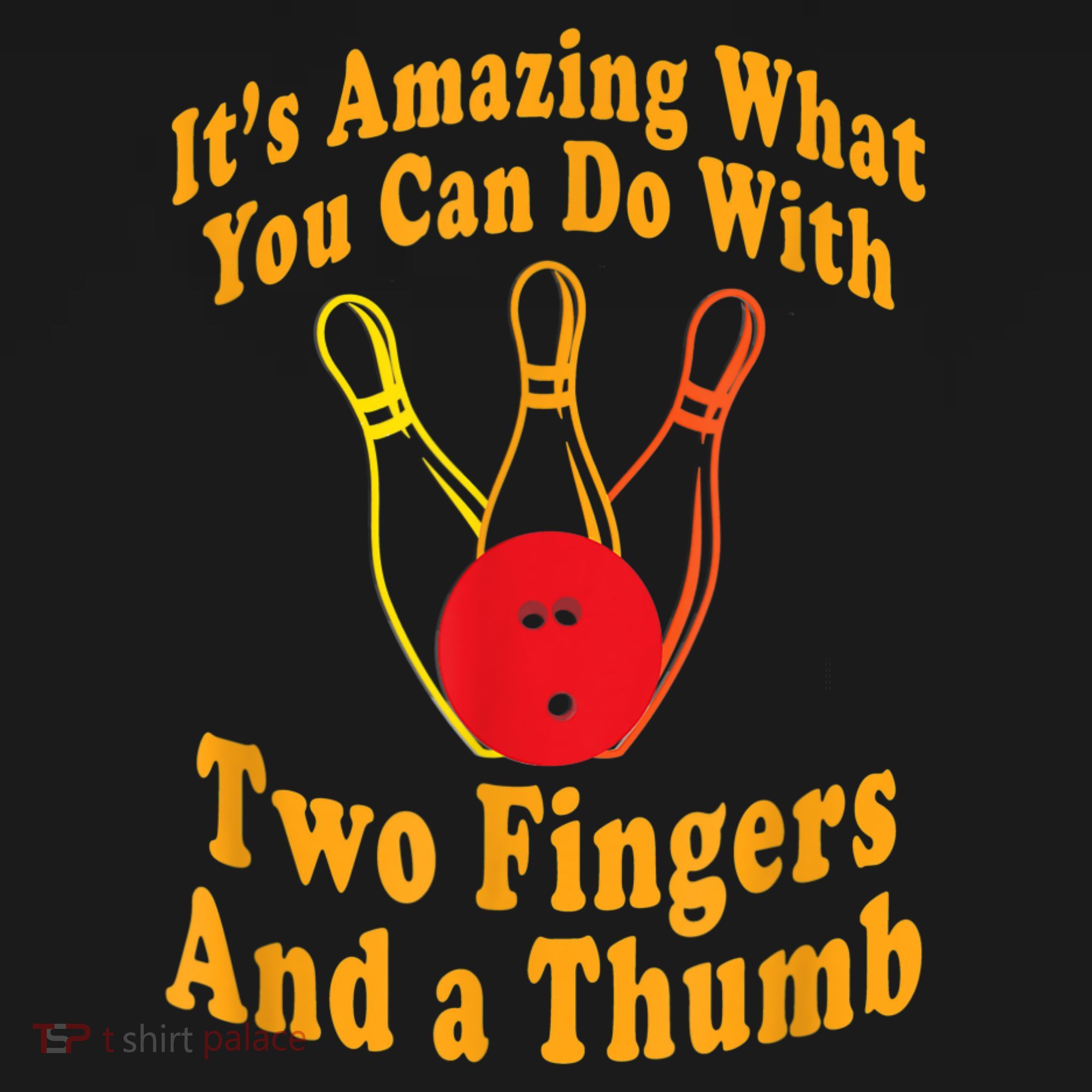 Funny Retro Bowling Ball Two Fingers And A Thumb Toddler T-Shirt