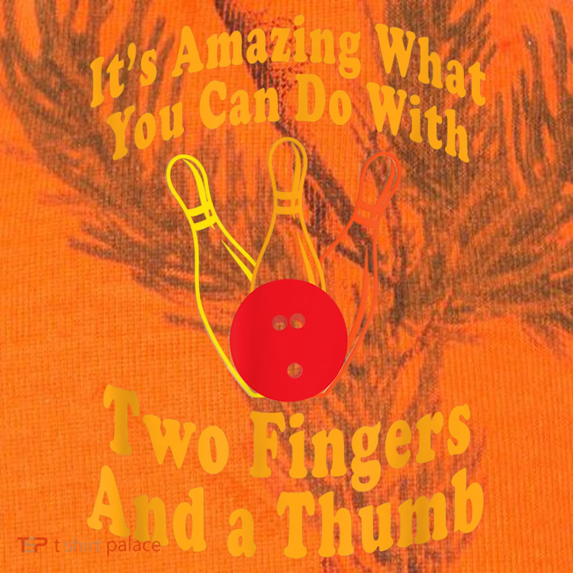 Funny Retro Bowling Ball Two Fingers And A Thumb Kati Licensed 12" Camo Cuffed Beanie