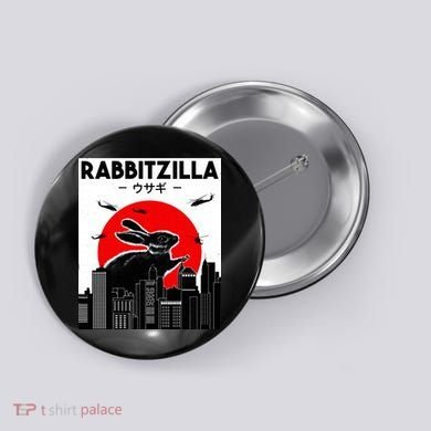 Funny Rabbit Bunny Rabbit RabbitZilla Button