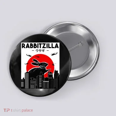 Funny Rabbit Bunny Rabbit RabbitZilla Button