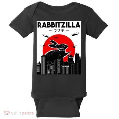 Funny Rabbit Bunny Rabbit RabbitZilla Baby Bodysuit