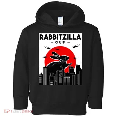 Funny Rabbit Bunny Rabbit RabbitZilla Toddler Hoodie