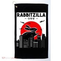 Funny Rabbit Bunny Rabbit RabbitZilla Golf Towel thumb 0