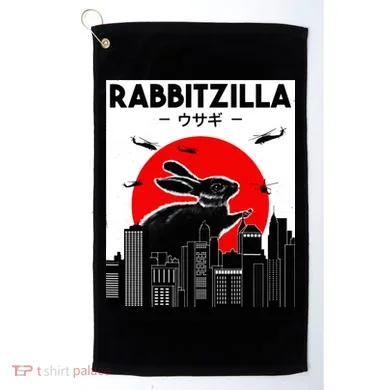Funny Rabbit Bunny Rabbit RabbitZilla Golf Towel