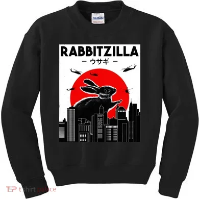 Funny Rabbit Bunny Rabbit RabbitZilla Kids Sweatshirt