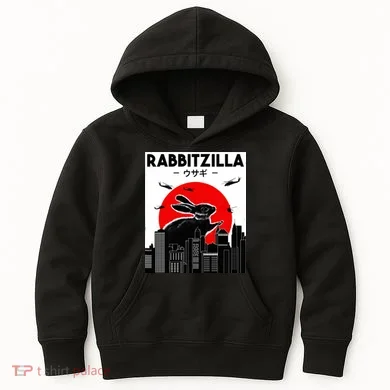 Funny Rabbit Bunny Rabbit RabbitZilla Kids Hoodie