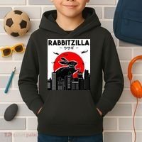 Funny Rabbit Bunny Rabbit RabbitZilla Kids Hoodie thumb 2
