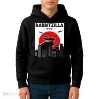 Funny Rabbit Bunny Rabbit RabbitZilla Kids Hoodie thumb 4