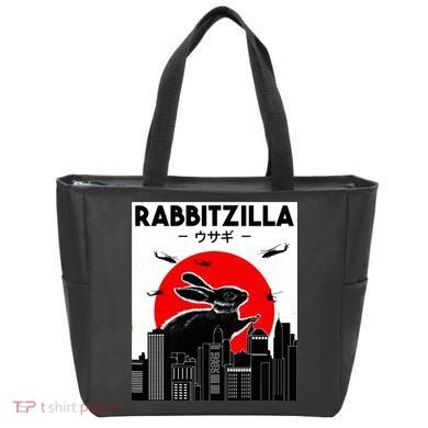 Funny Rabbit Bunny Rabbit RabbitZilla Tote Bag