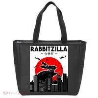 Funny Rabbit Bunny Rabbit RabbitZilla Tote Bag thumb 0