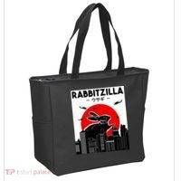 Funny Rabbit Bunny Rabbit RabbitZilla Tote Bag thumb 2