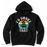 Funny Retro BBQ Party Smoker Chef Dad Gift  I'd Smoke That Hoodie thumb 0